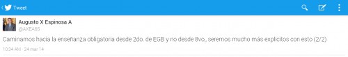 ultimo tuit ministro