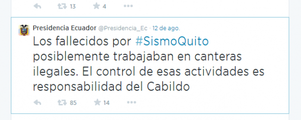 tuit presidencia riesgos